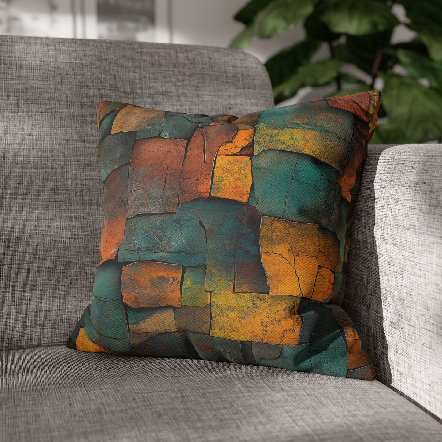 Tiled Mosaic Dreams - Square Polyester Pillowcase