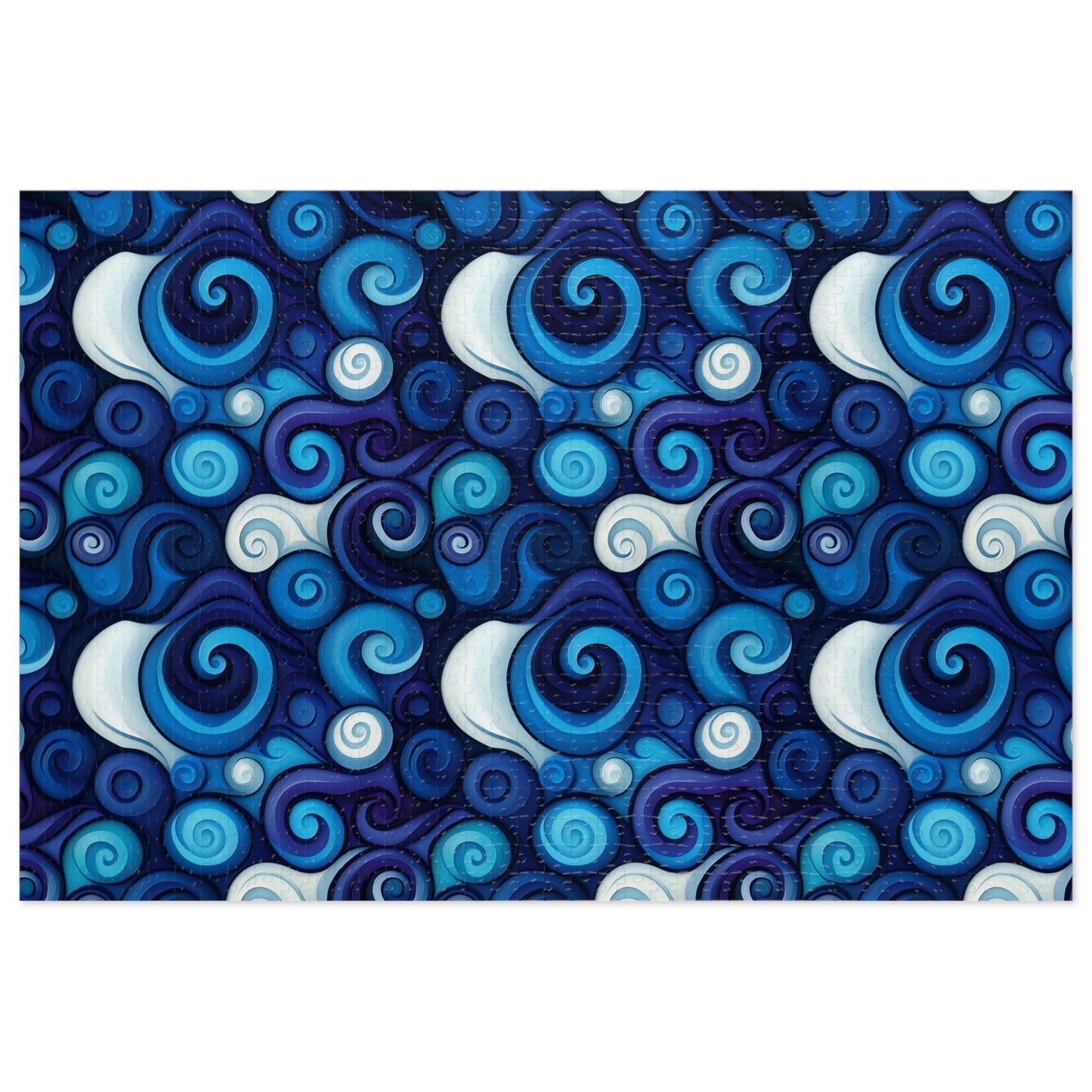 Blue Swirlino Jigsaw Puzzle 10