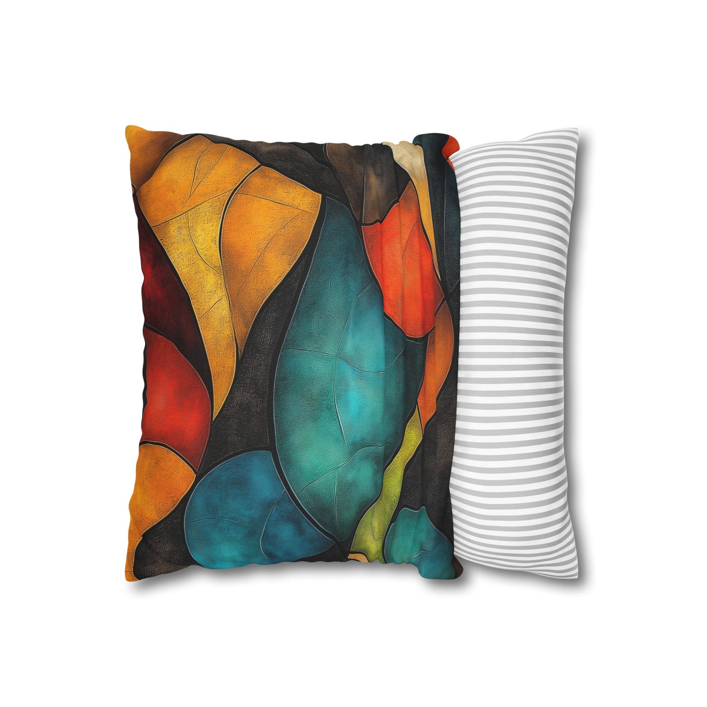 Chromatic Curves - Square Polyester Pillowcase