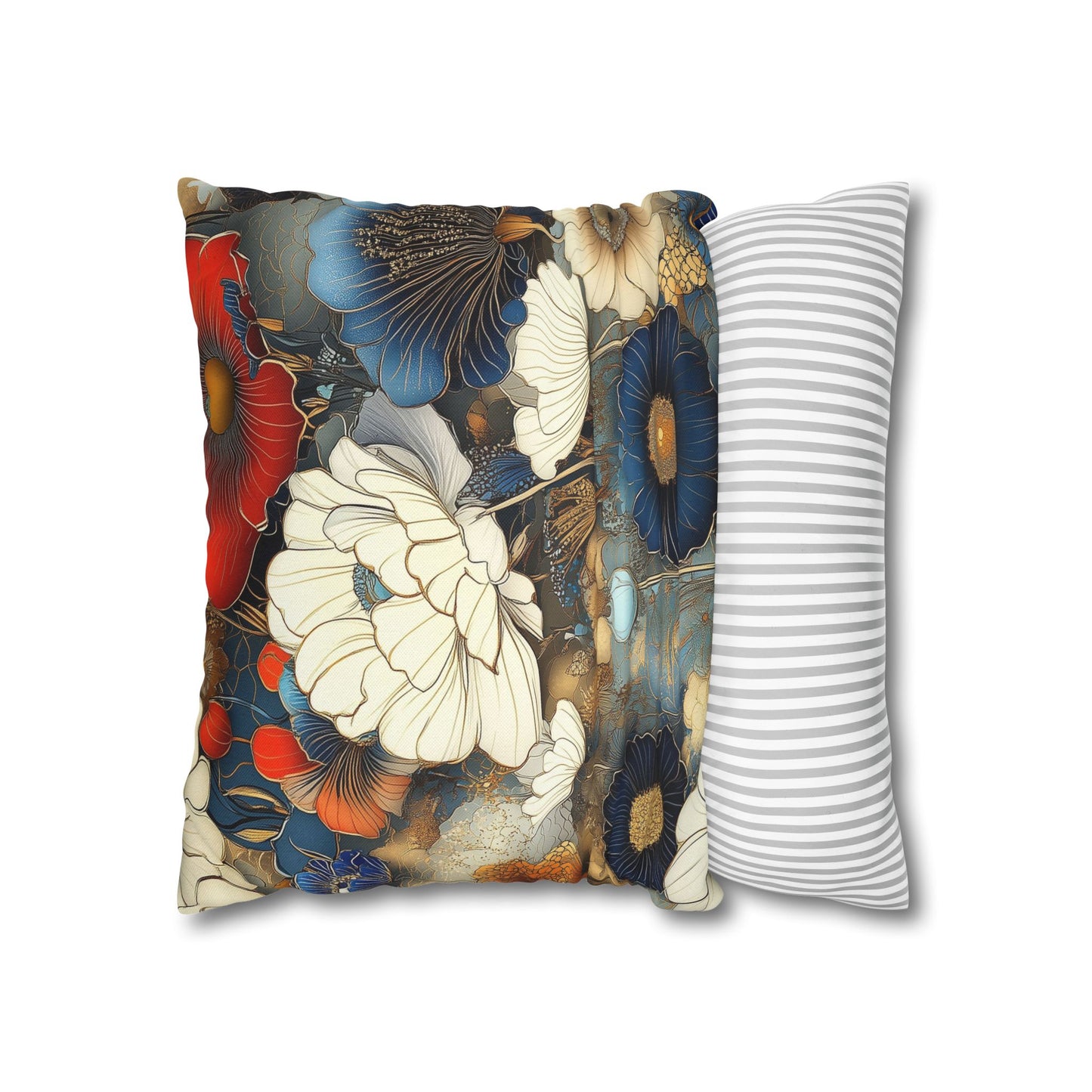 Vibrant Petals - Square Polyester Pillowcase