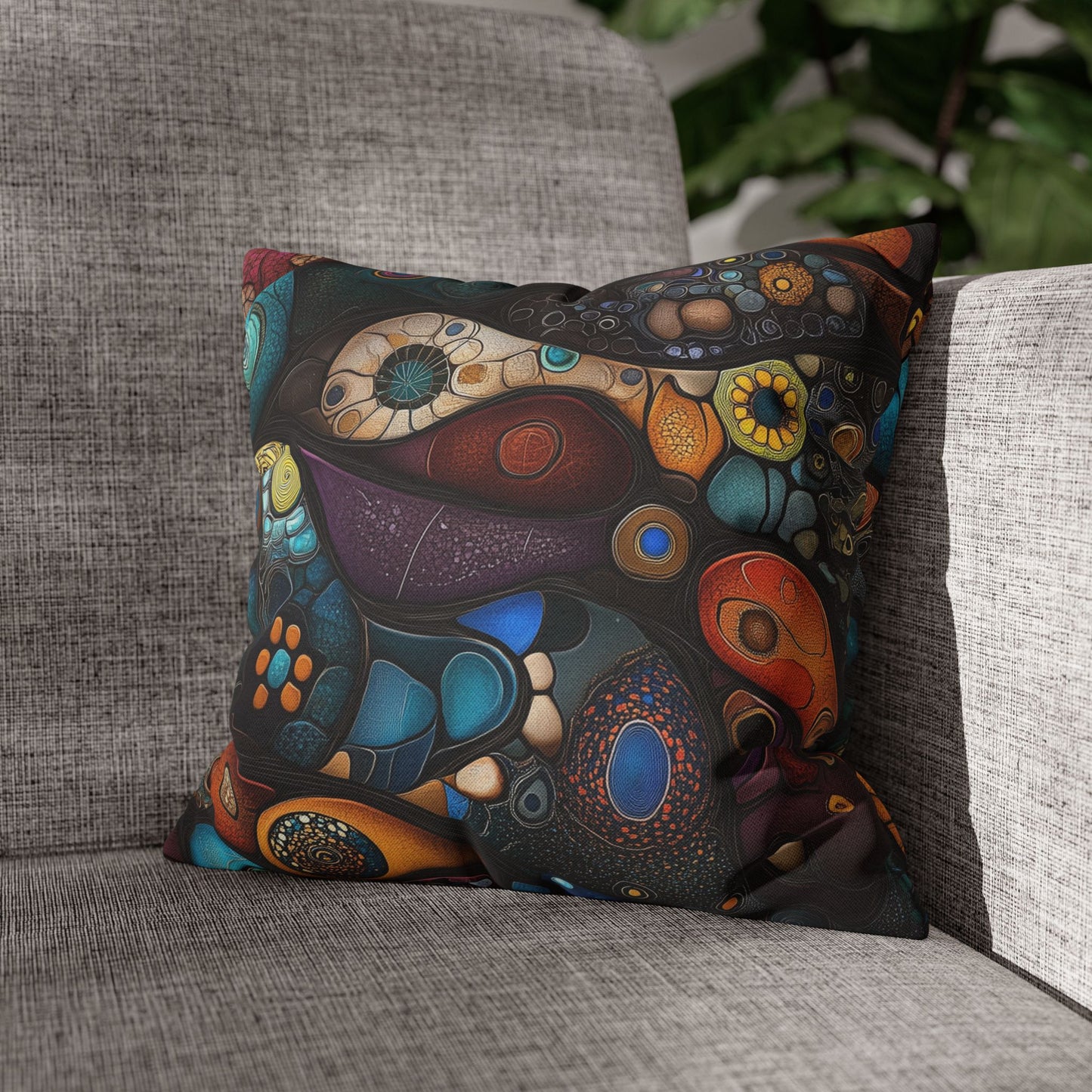 Cosmic Cells - Square Polyester Pillowcase