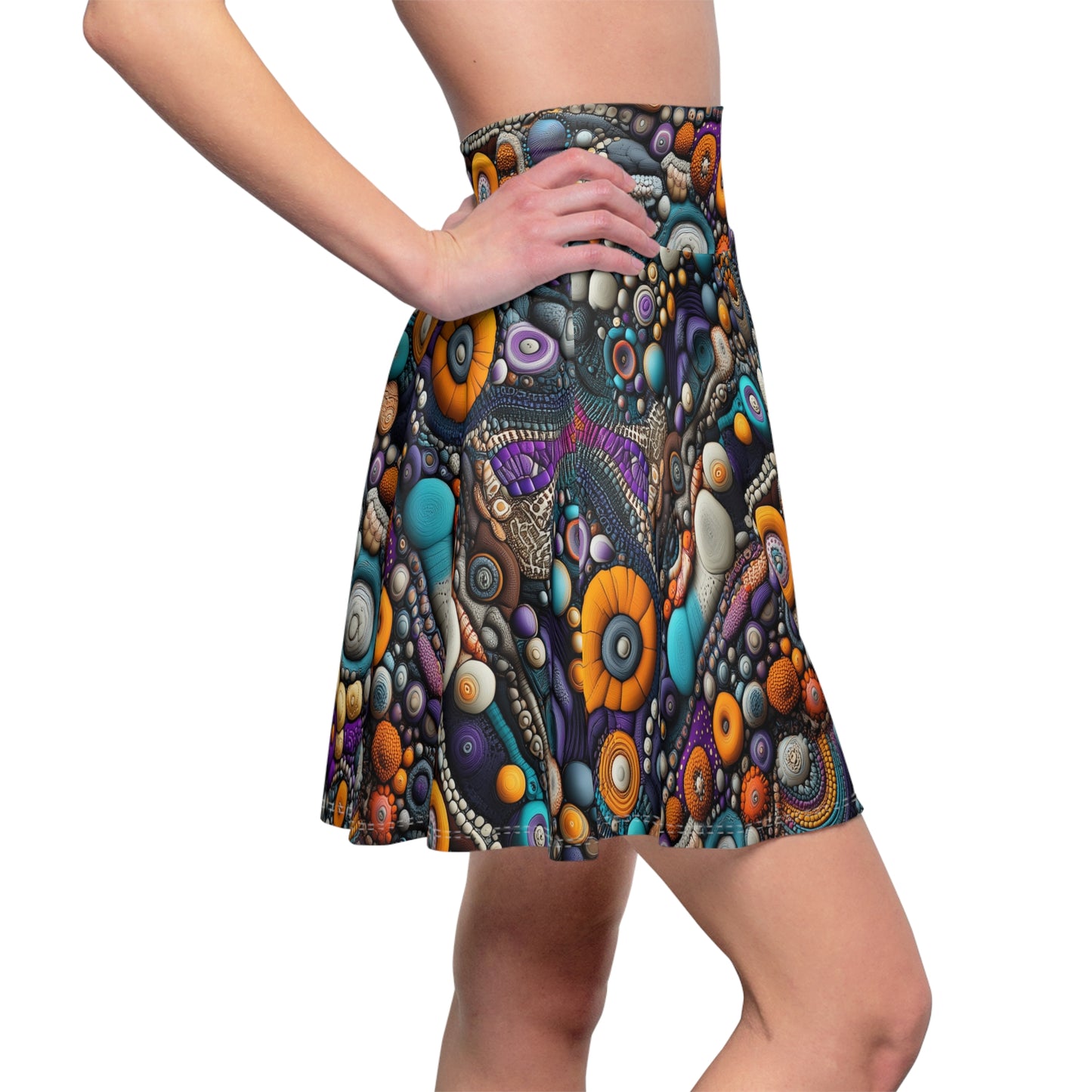 Microcosmic Symphony - Skater Skirt