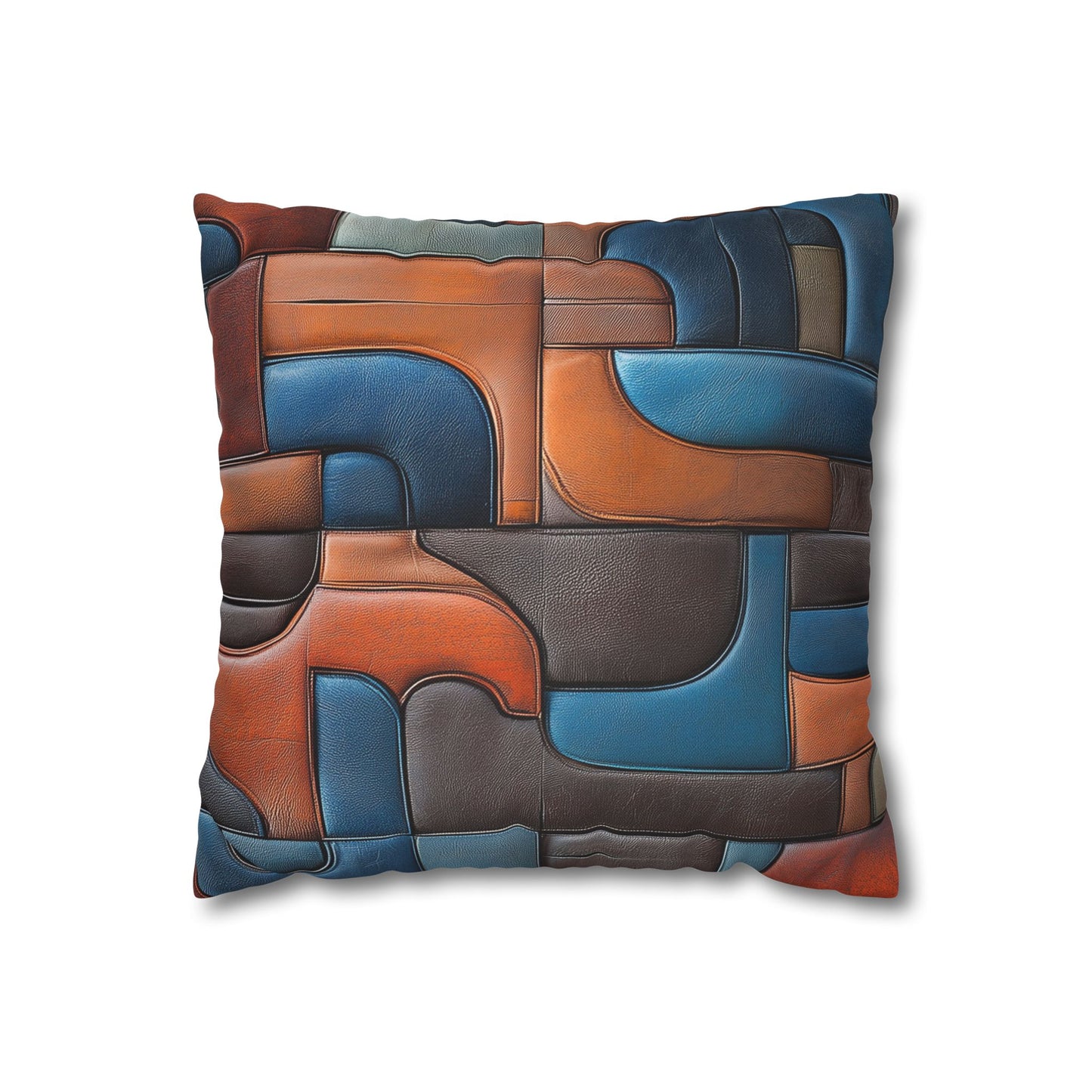 Leather Mosaic - Square Polyester Pillowcase