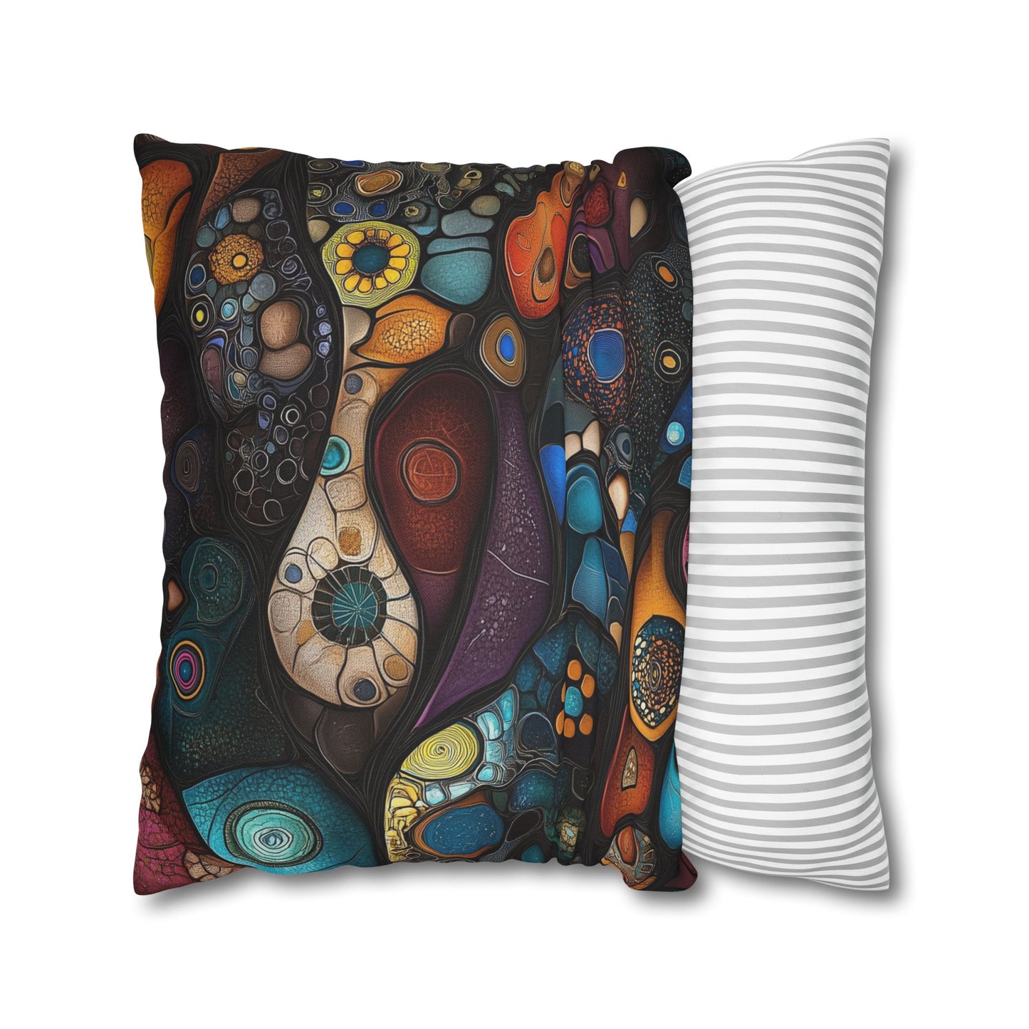 Cosmic Cells - Square Polyester Pillowcase