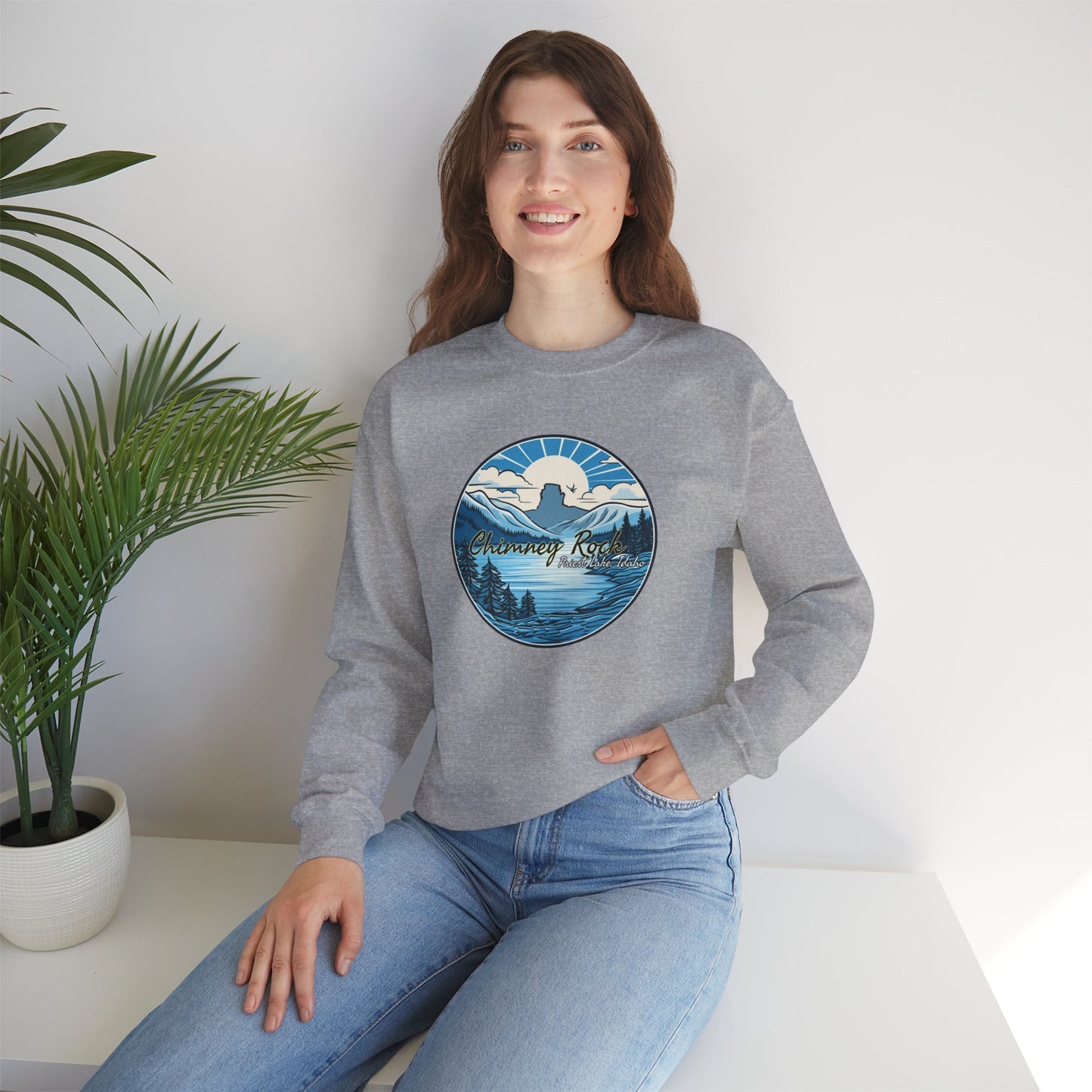 Blue Chimney Rock Unisex Heavy Blend™ Crewneck Sweatshirt