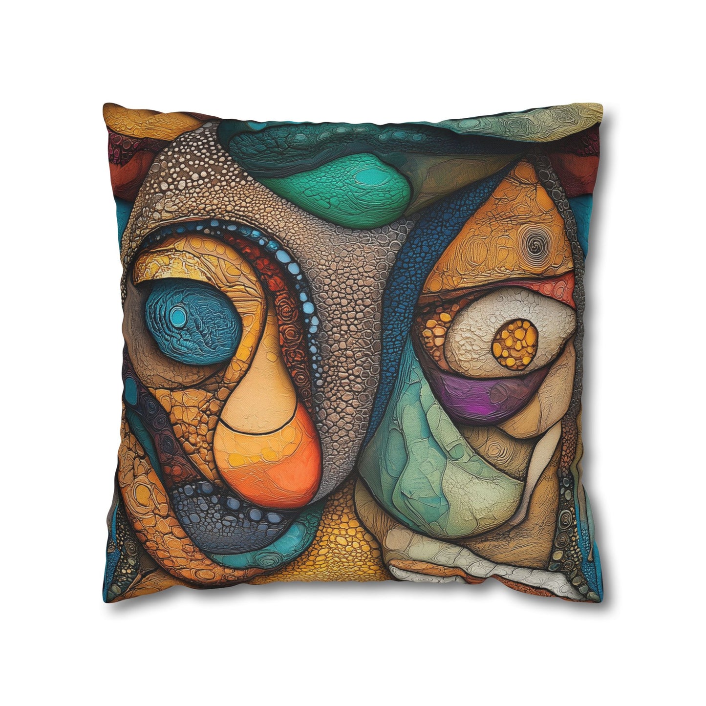 Swirling Depths - Square Polyester Pillowcase