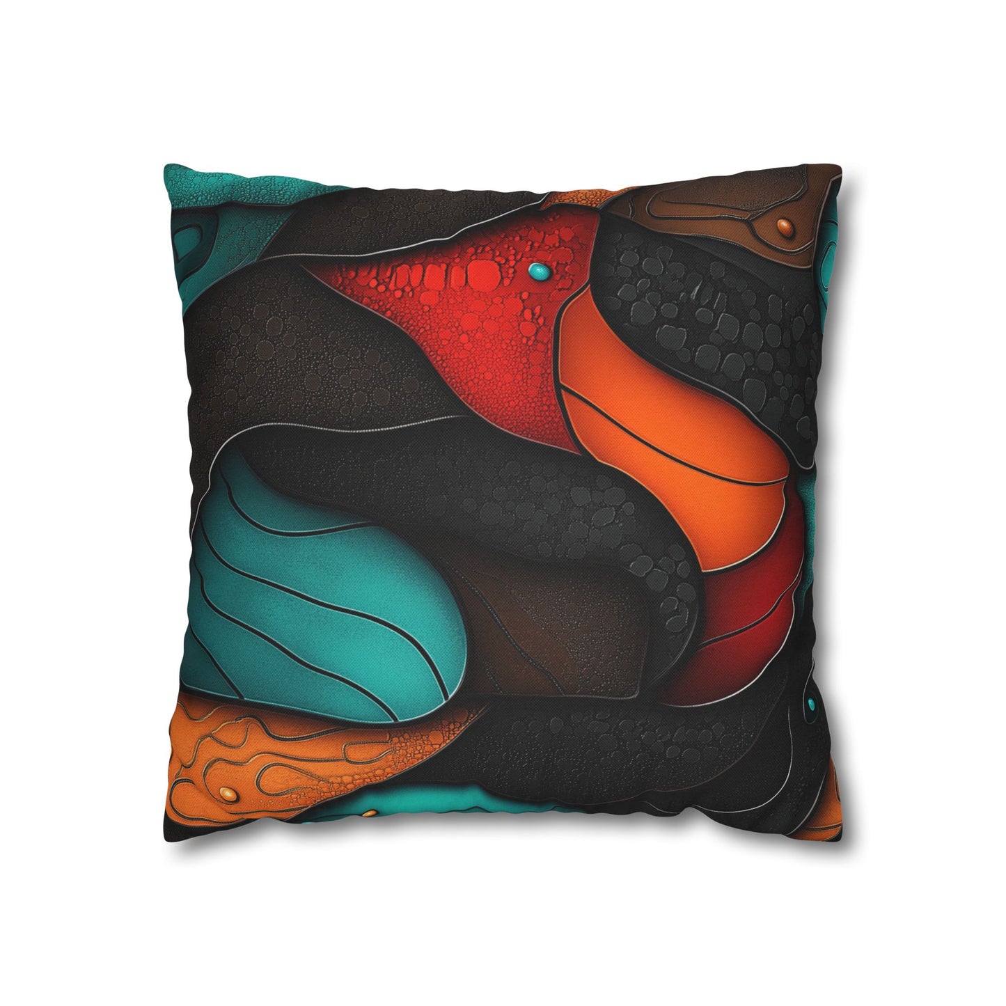 Cellular Symphony - Square Polyester Pillowcase