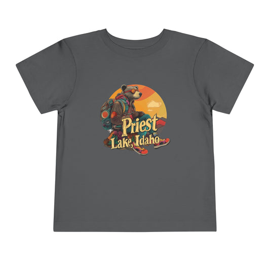 Priest Lake Hiker Bear Toddler Short Sleeve Tee