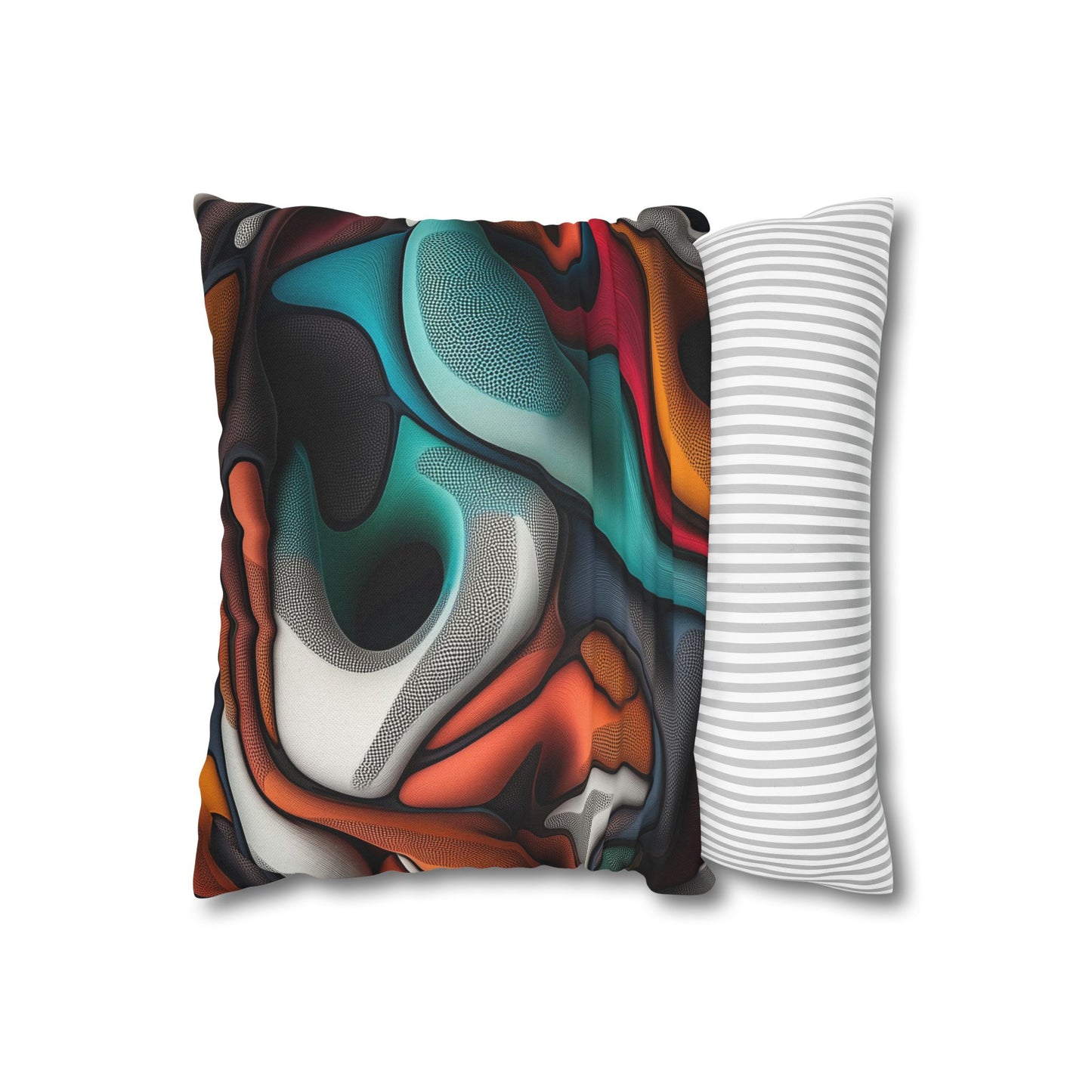 Textured Harmony - Square Polyester Pillowcase