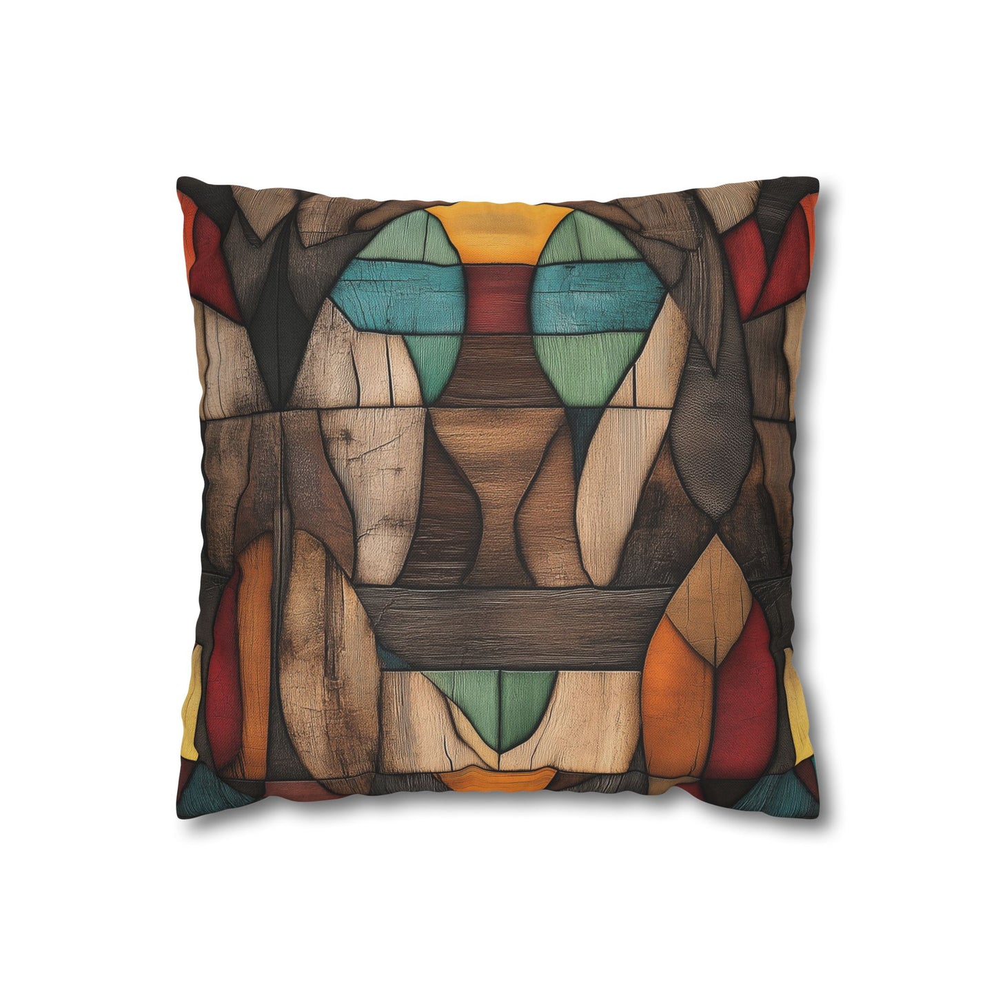 Chromatic Mosaic - Square Polyester Pillowcase