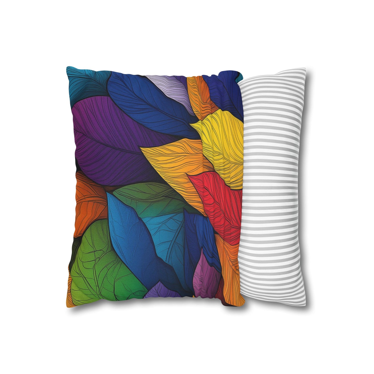 Vibrant Foliage- Square Polyester Pillowcase