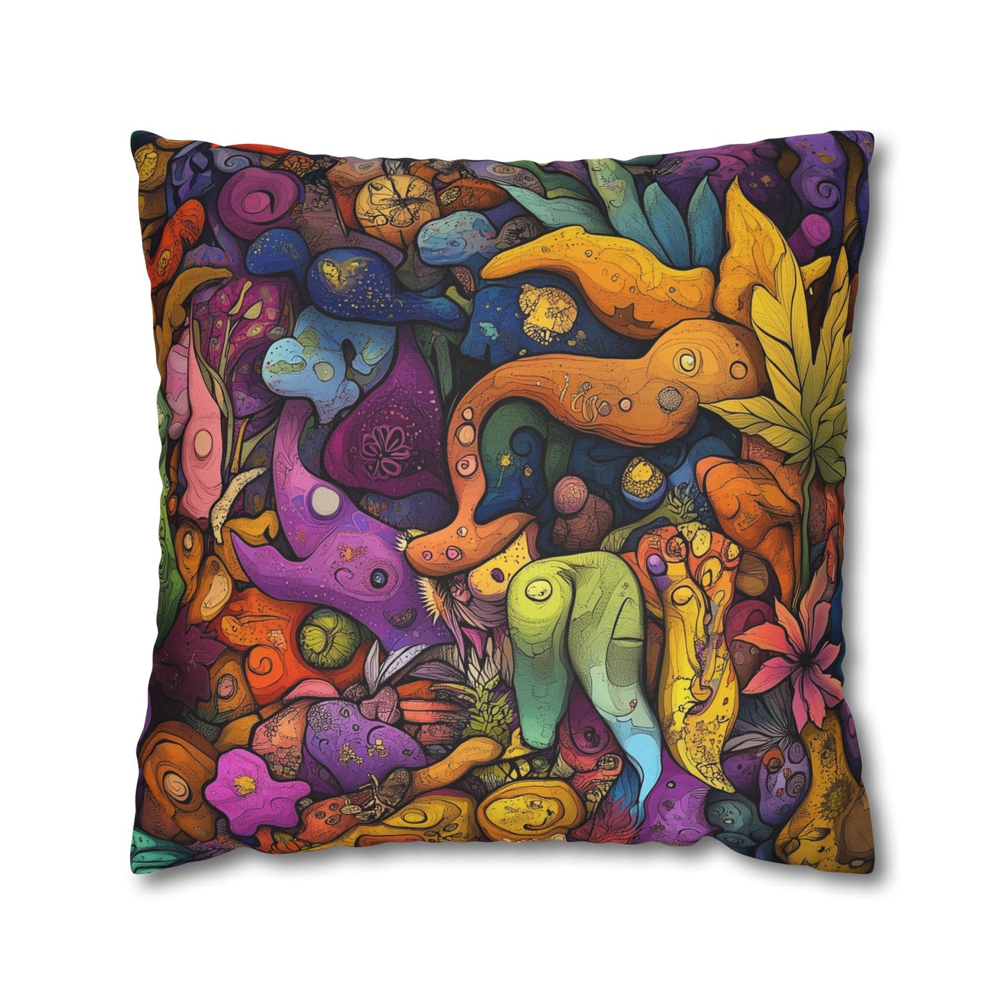 Kaleidoscopic Dream- Square Polyester Pillowcase