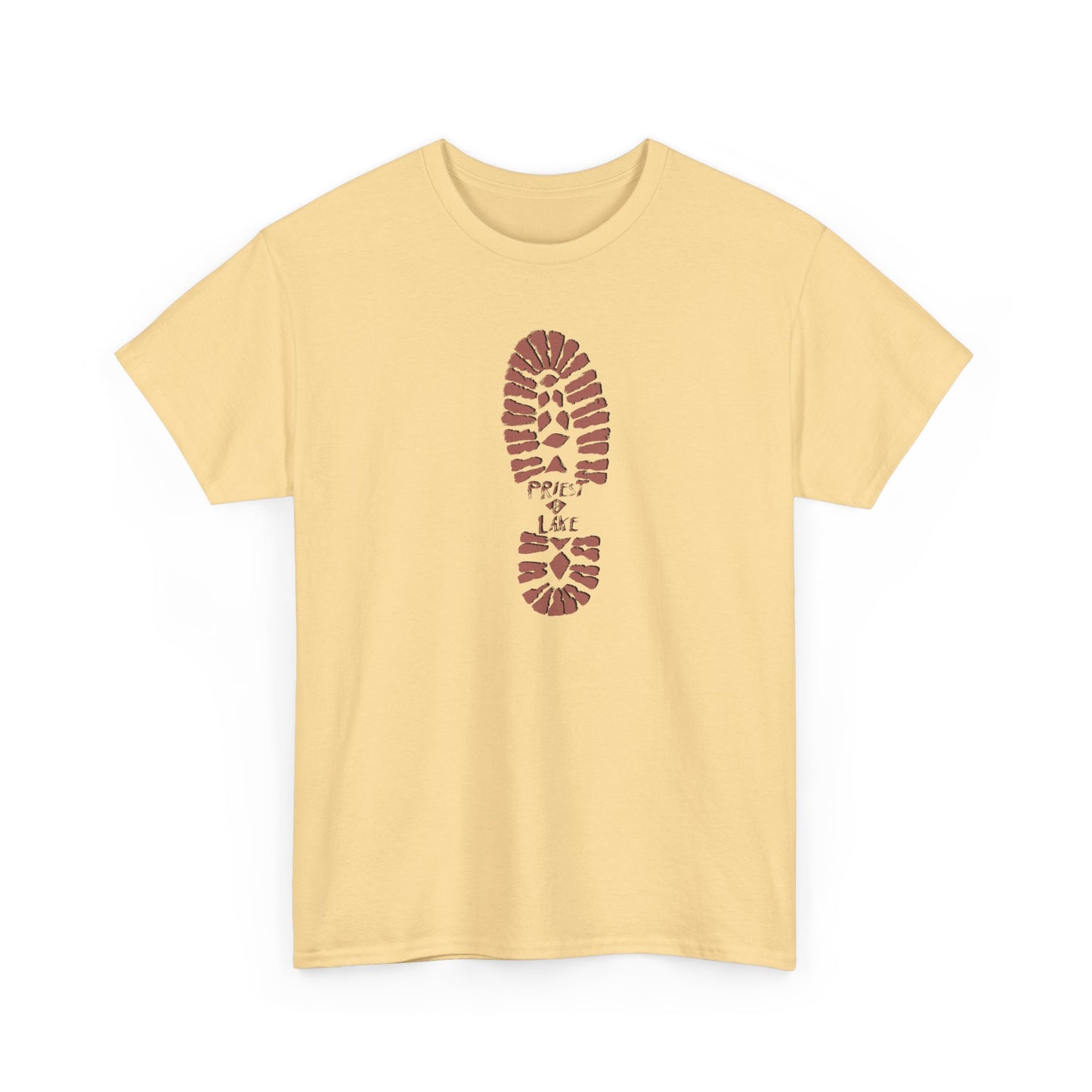 Classic 1990’s Priest Lake Boot Print Unisex Heavy Cotton Tee