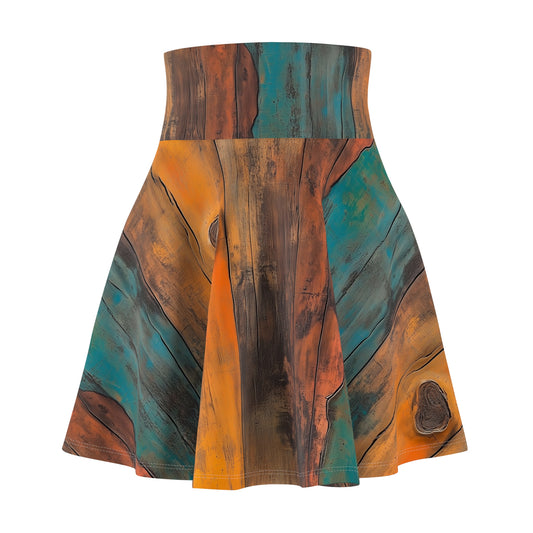 Weathered Wood Palette Skater Skirt