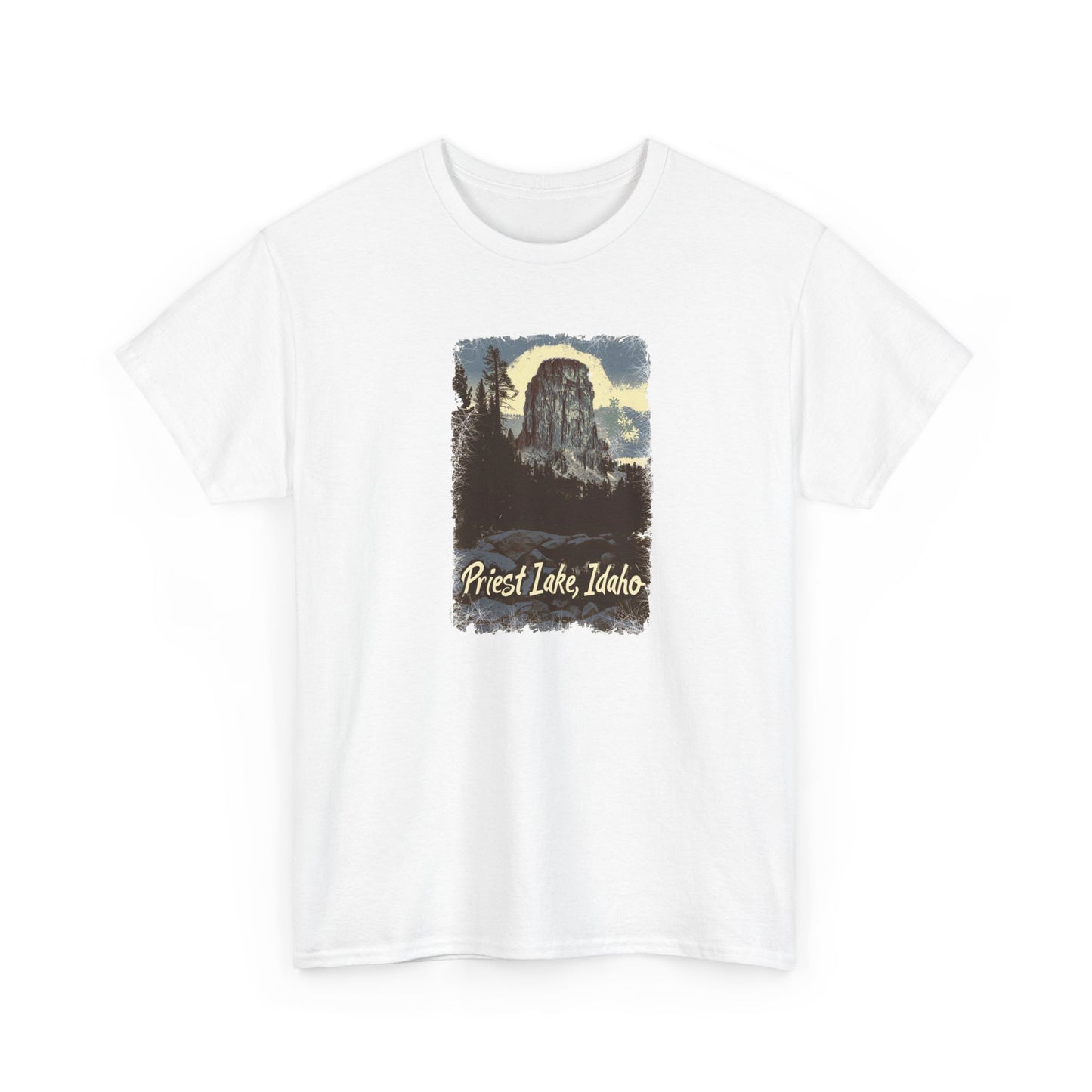 Priest Lake, Idaho Chimney Rock Unisex Softstyle T-Shirt