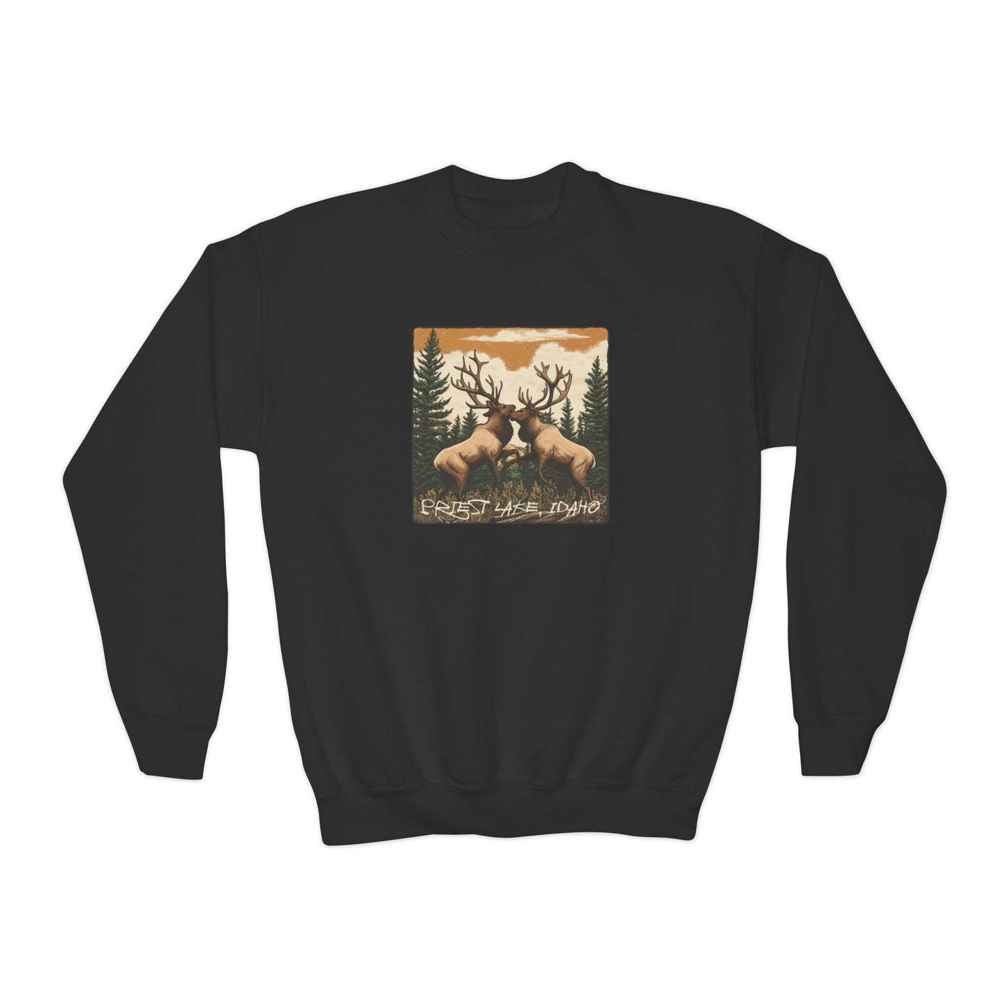 Priest Lake Elk Youth Crewneck Sweatshirt