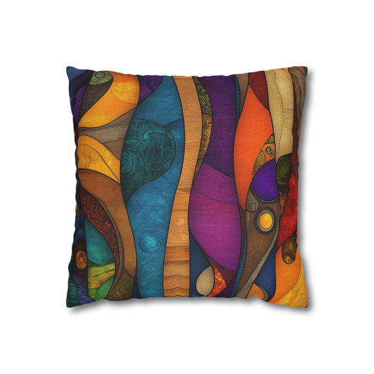 Abstract Harmony- Square Polyester Pillowcase