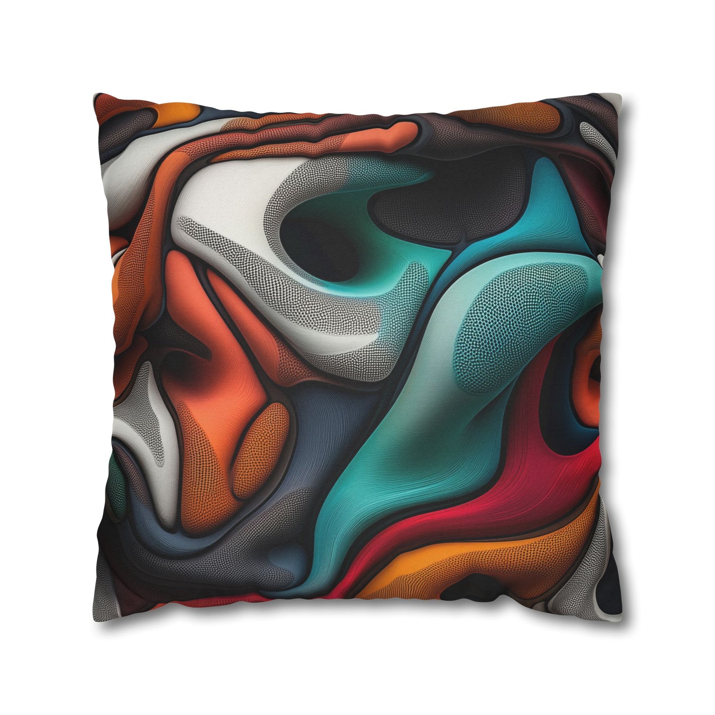 Textured Harmony - Square Polyester Pillowcase