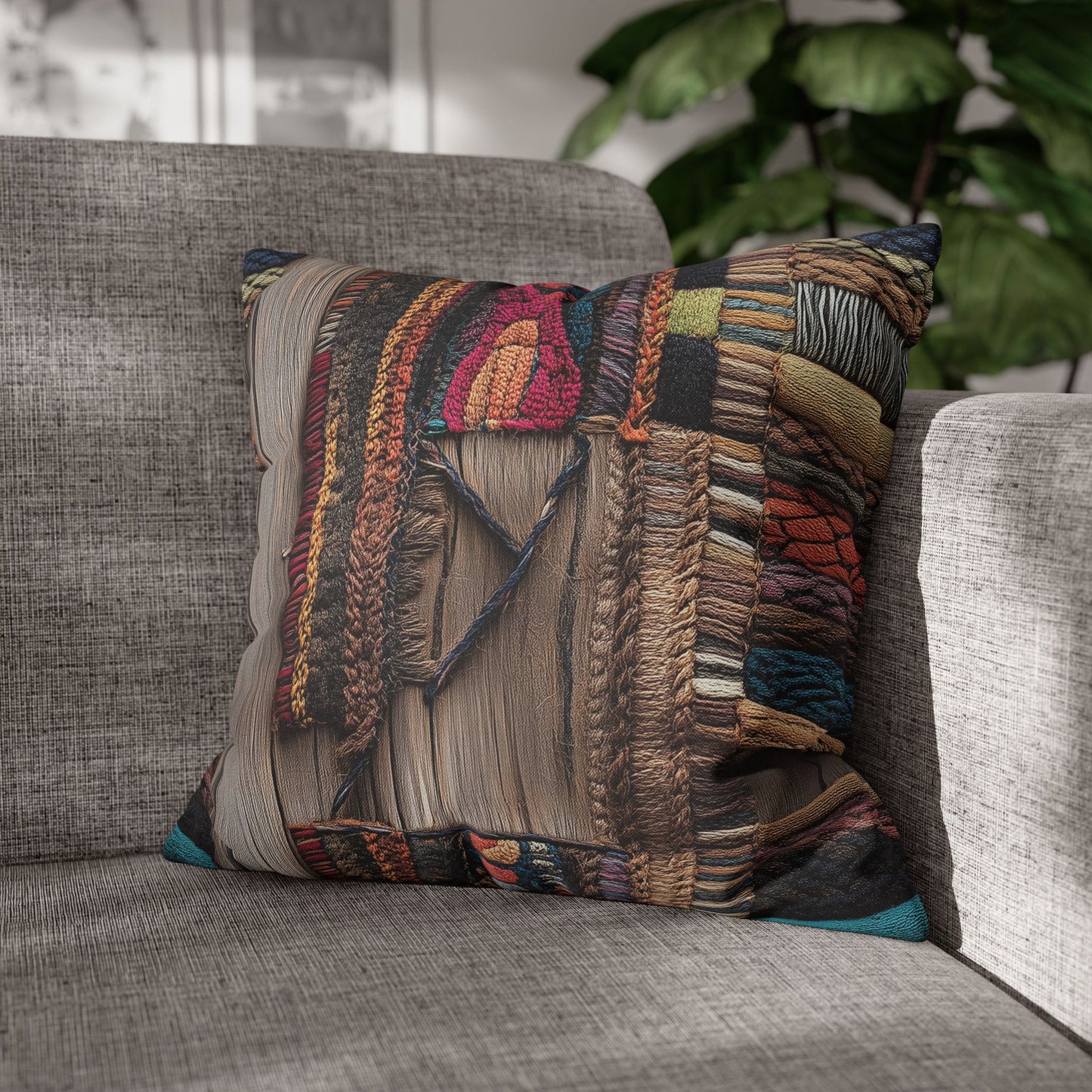 Woven Wonders - Square Polyester Pillowcase