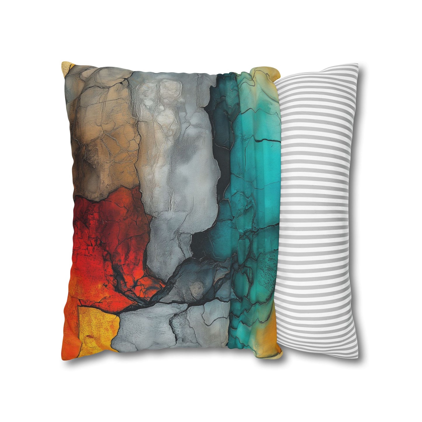 Molten Flow - Square Polyester Pillowcase