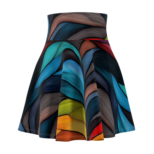 Ribbons Of Light Skater Skirt