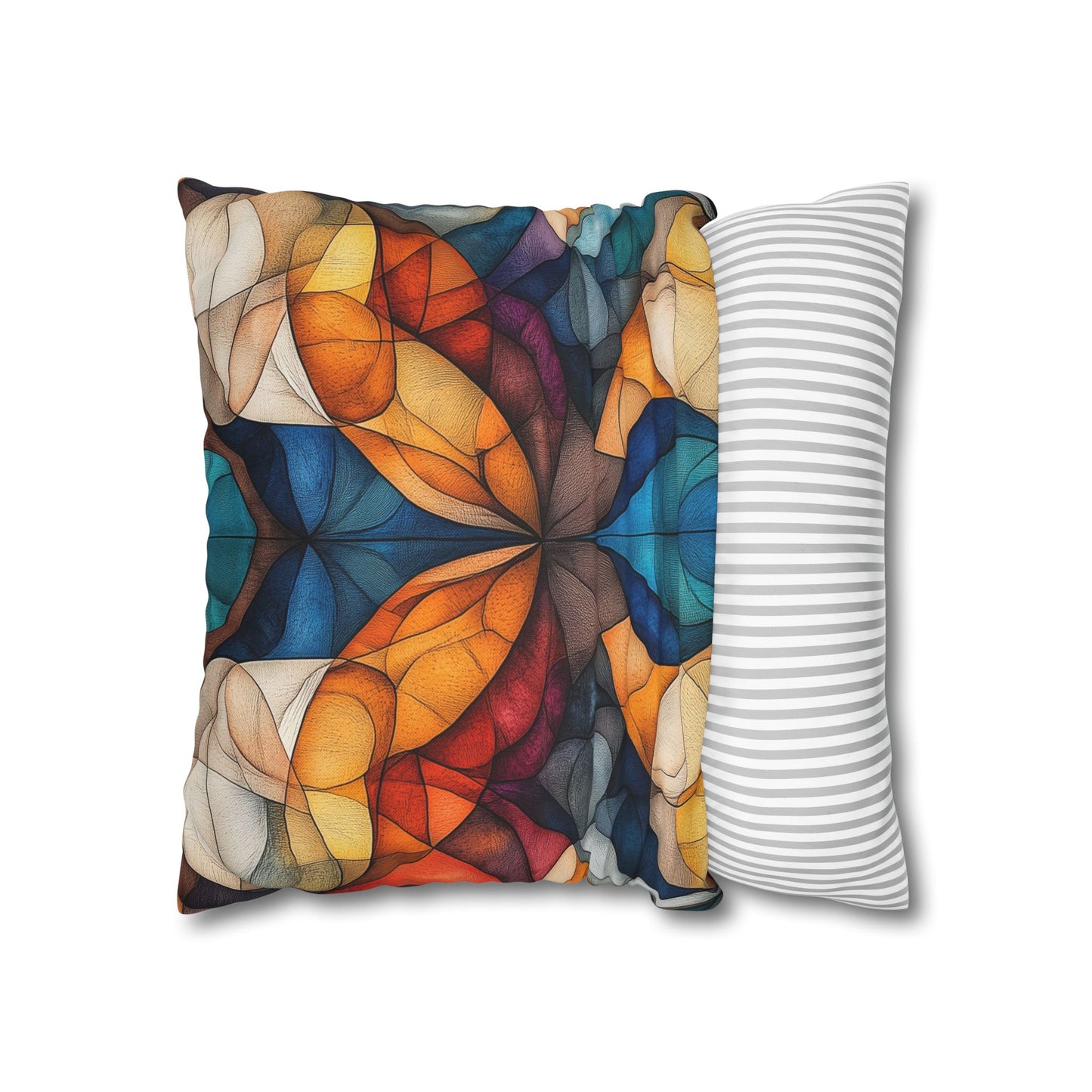 Stained Glass Reverie - Square Polyester Pillowcase