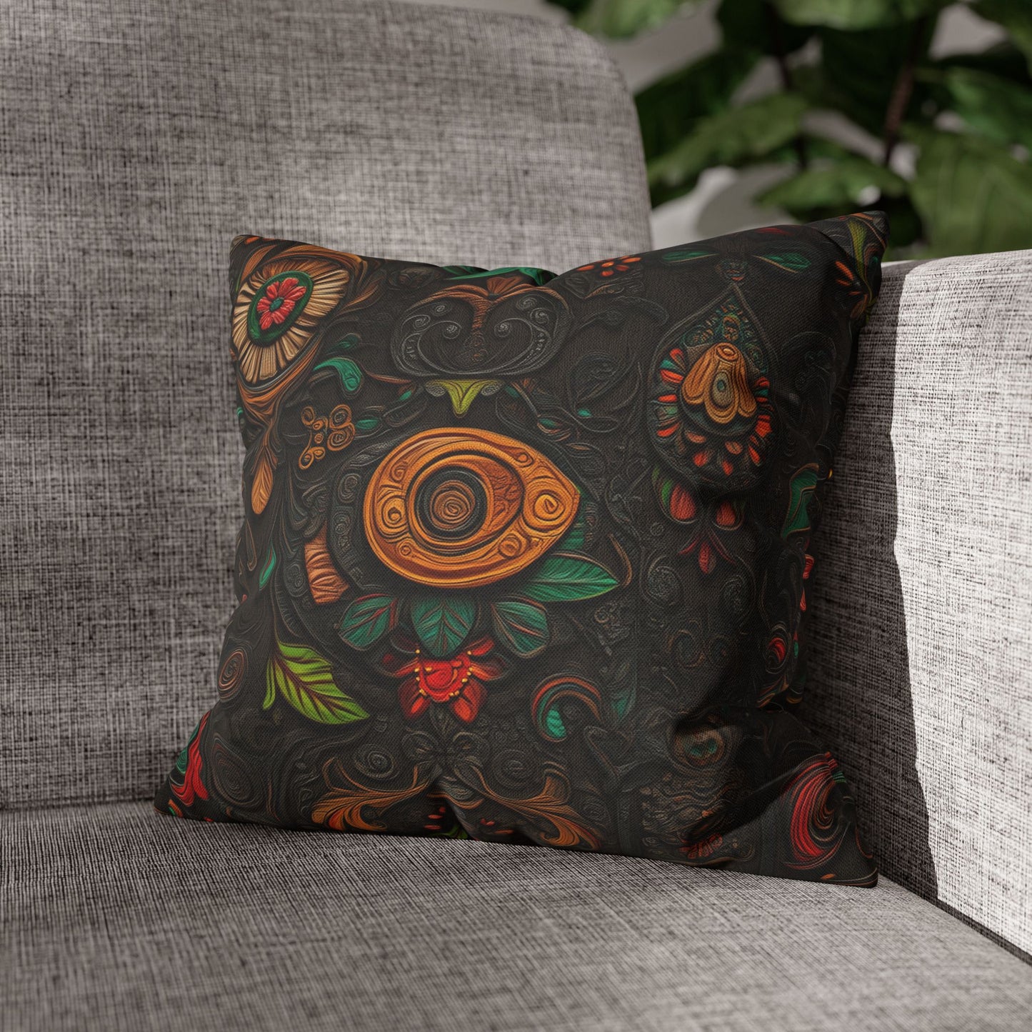 Organic Oasis - Square Polyester Pillowcase