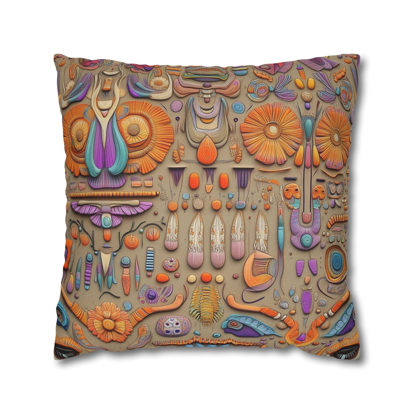 Kaleidoscopic Reverie- Square Polyester Pillowcase