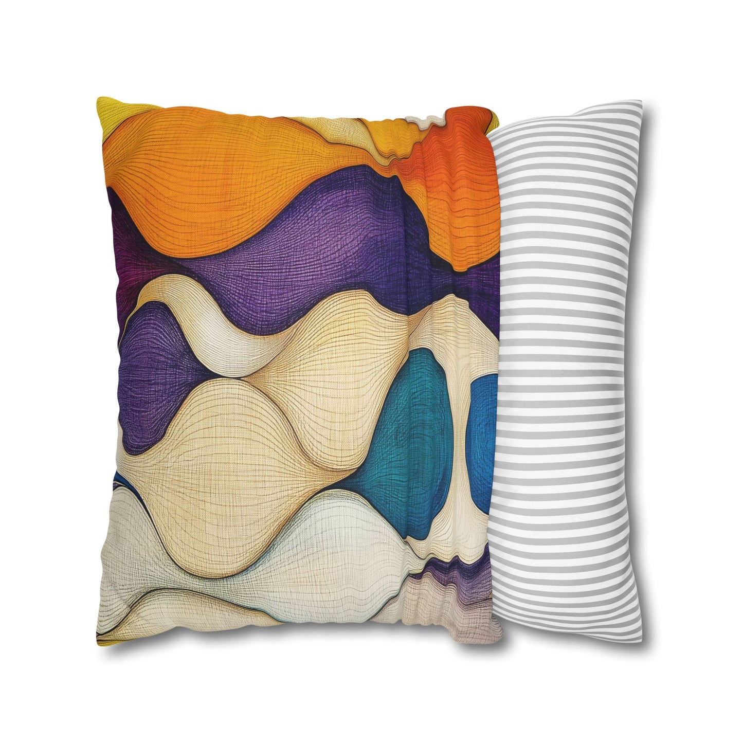 Fluid Reverie- Square Polyester Pillowcase