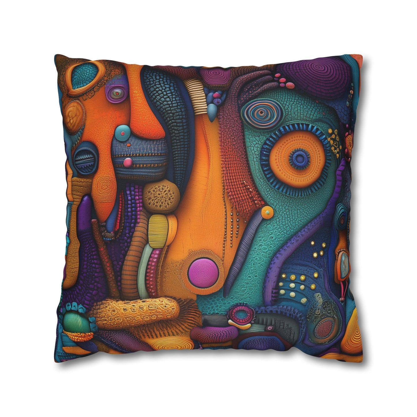 Vibrant Vortex- Square Polyester Pillowcase