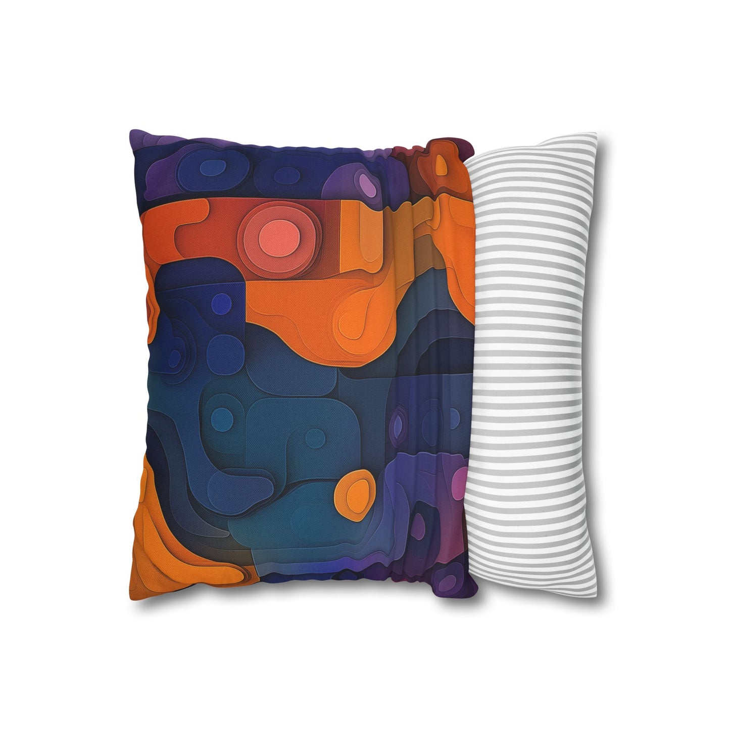 Fluid Harmony- Square Polyester Pillowcase