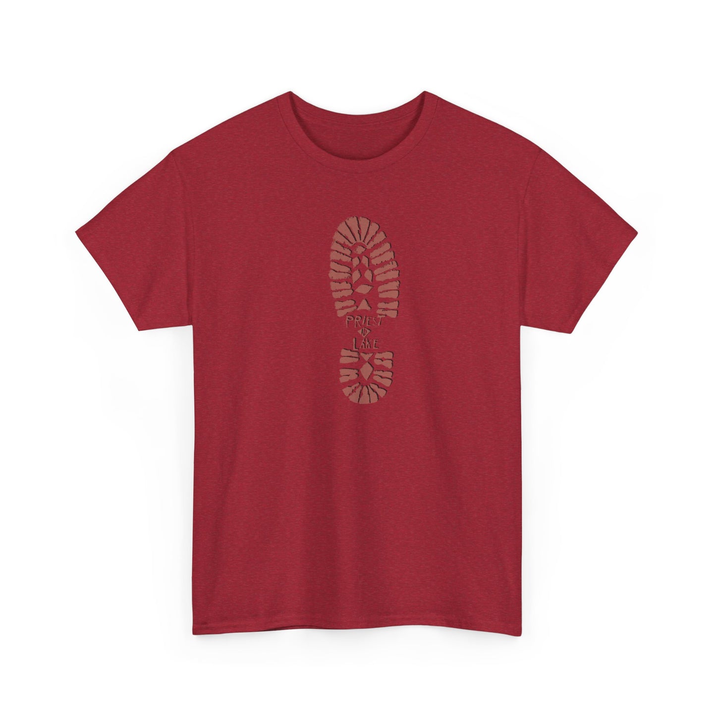 Classic 1990’s Priest Lake Boot Print Unisex Heavy Cotton Tee