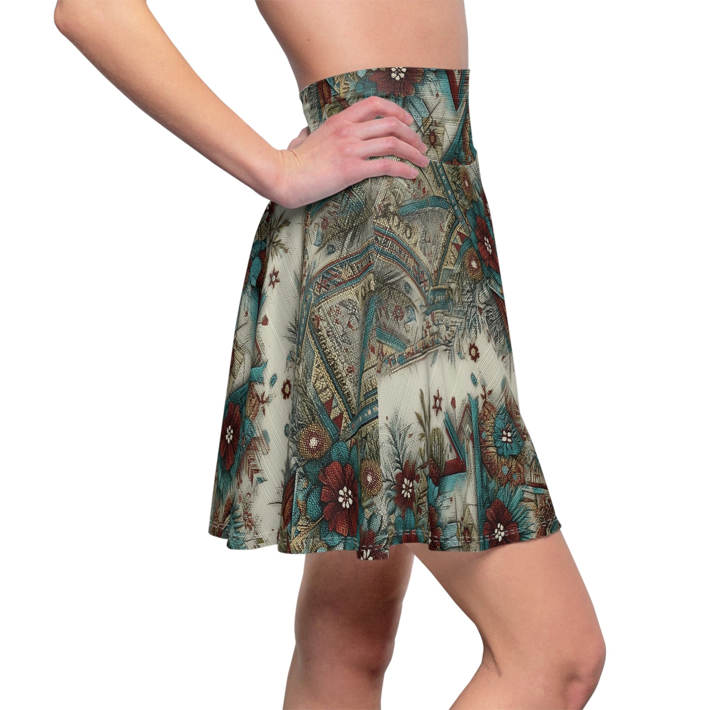 Huichol Beads Skater Skirt