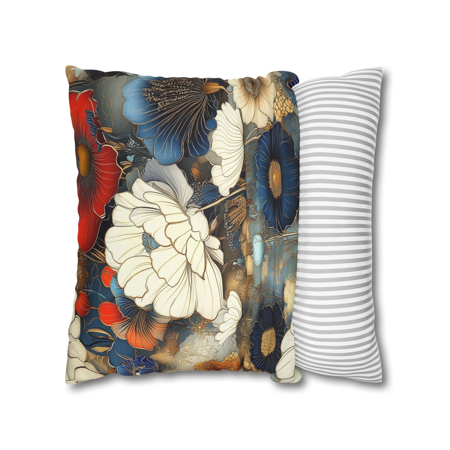 Vibrant Petals - Square Polyester Pillowcase