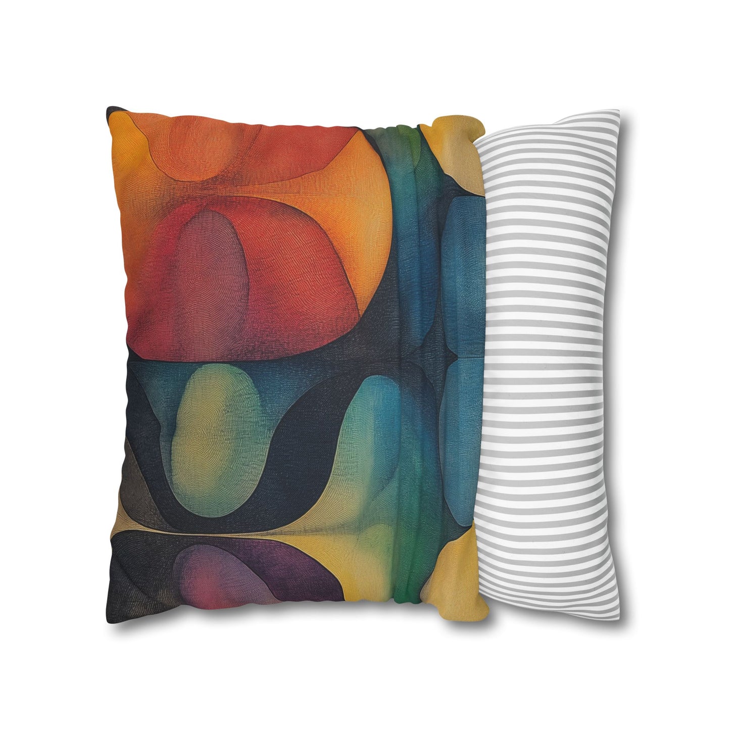 Fluid Forms- Square Polyester Pillowcase