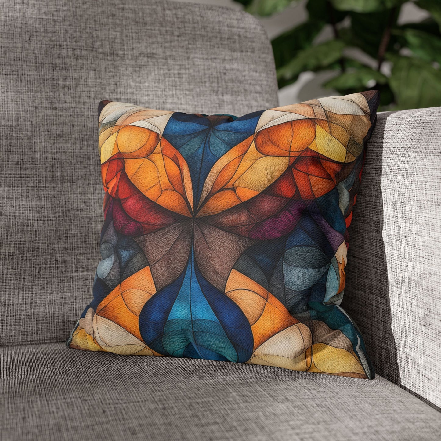 Stained Glass Reverie - Square Polyester Pillowcase