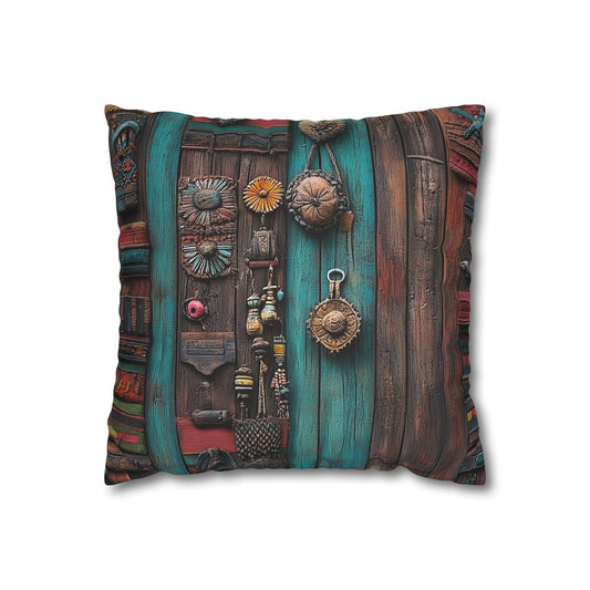 Bohemian Treasures - Square Polyester Pillowcase
