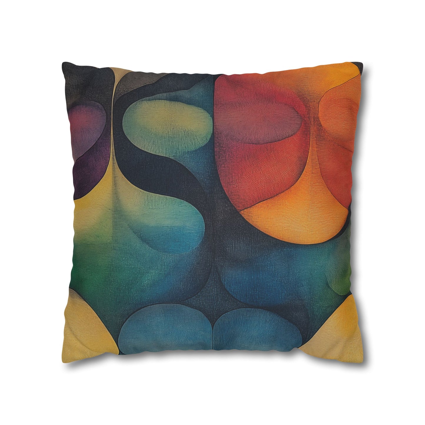 Fluid Forms- Square Polyester Pillowcase