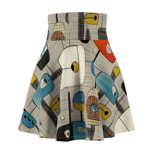 Abstract Nostalgia - Skater Skirt