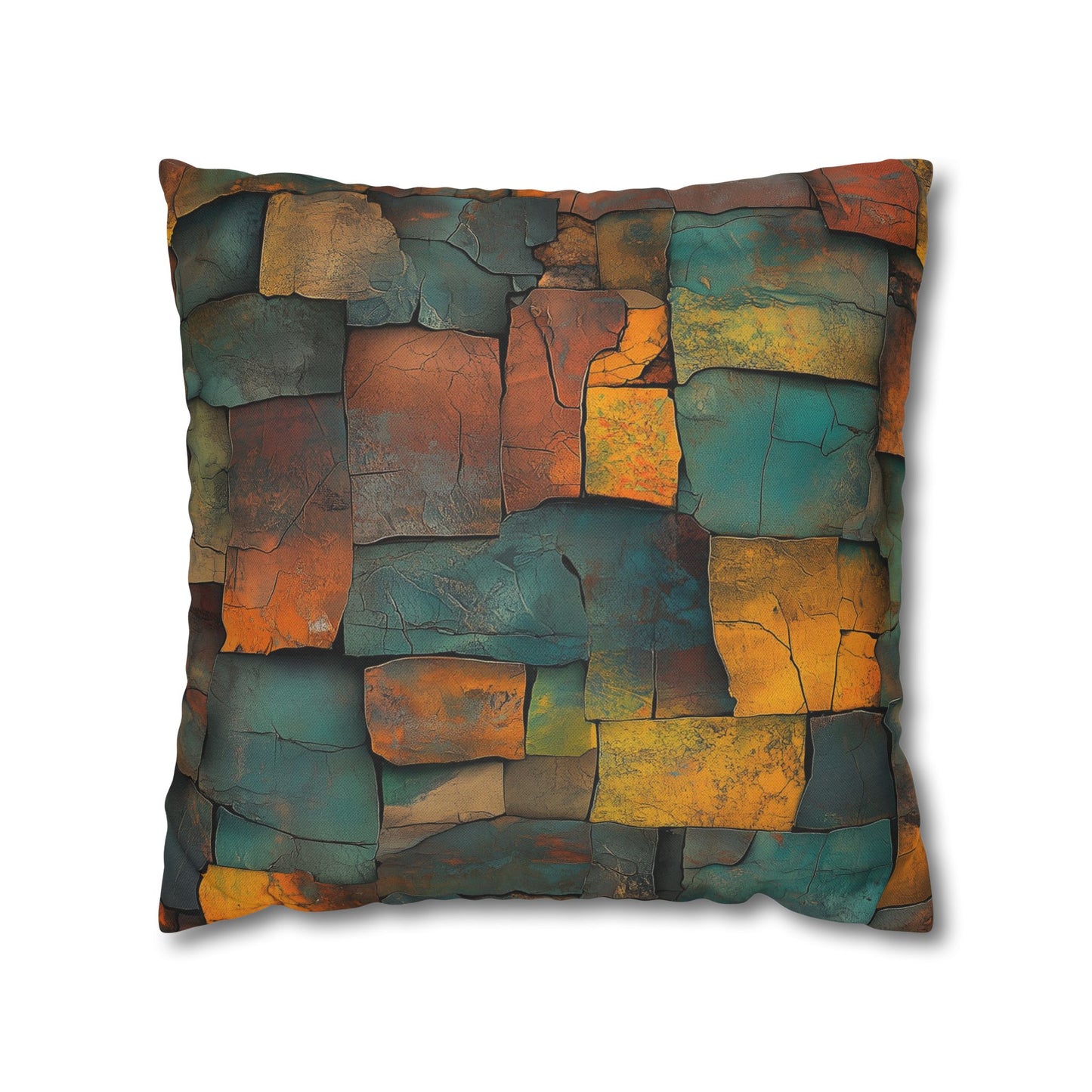 Tiled Mosaic Dreams - Square Polyester Pillowcase