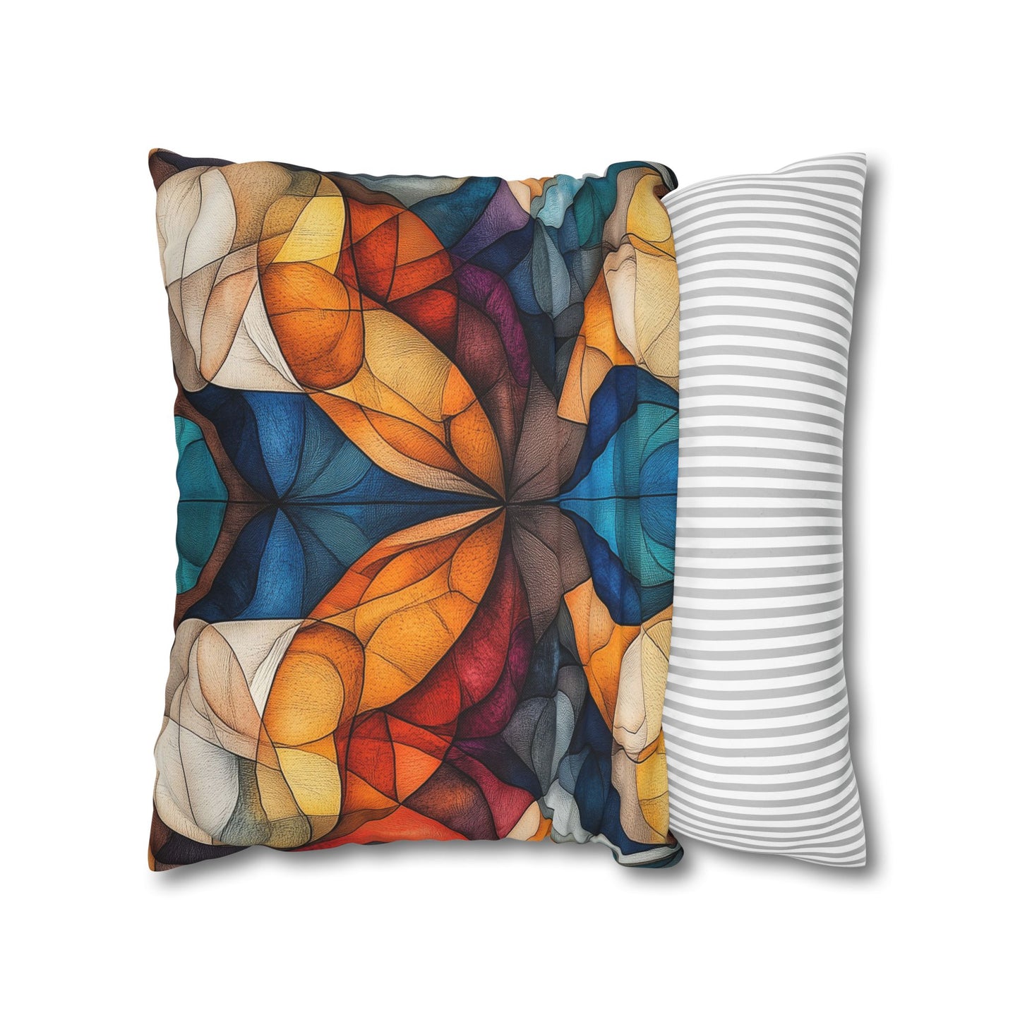 Stained Glass Reverie - Square Polyester Pillowcase