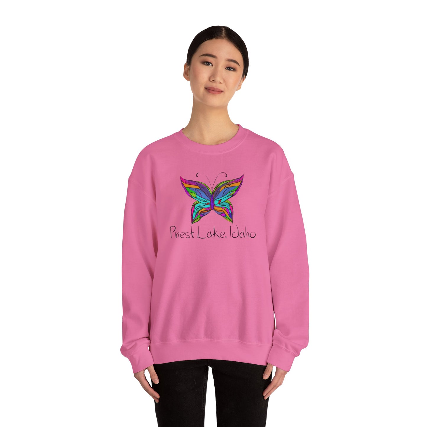 Priest Lake Butterfly Unisex Heavy Blend™ Crewneck Sweatshirt