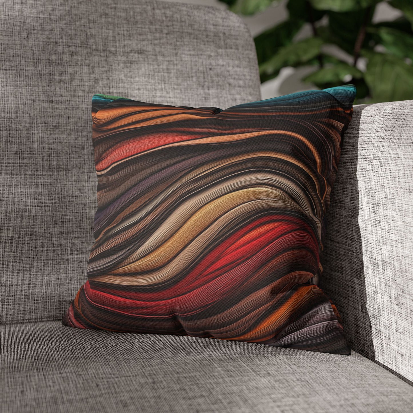 Fluid Waves - Square Polyester Pillowcase