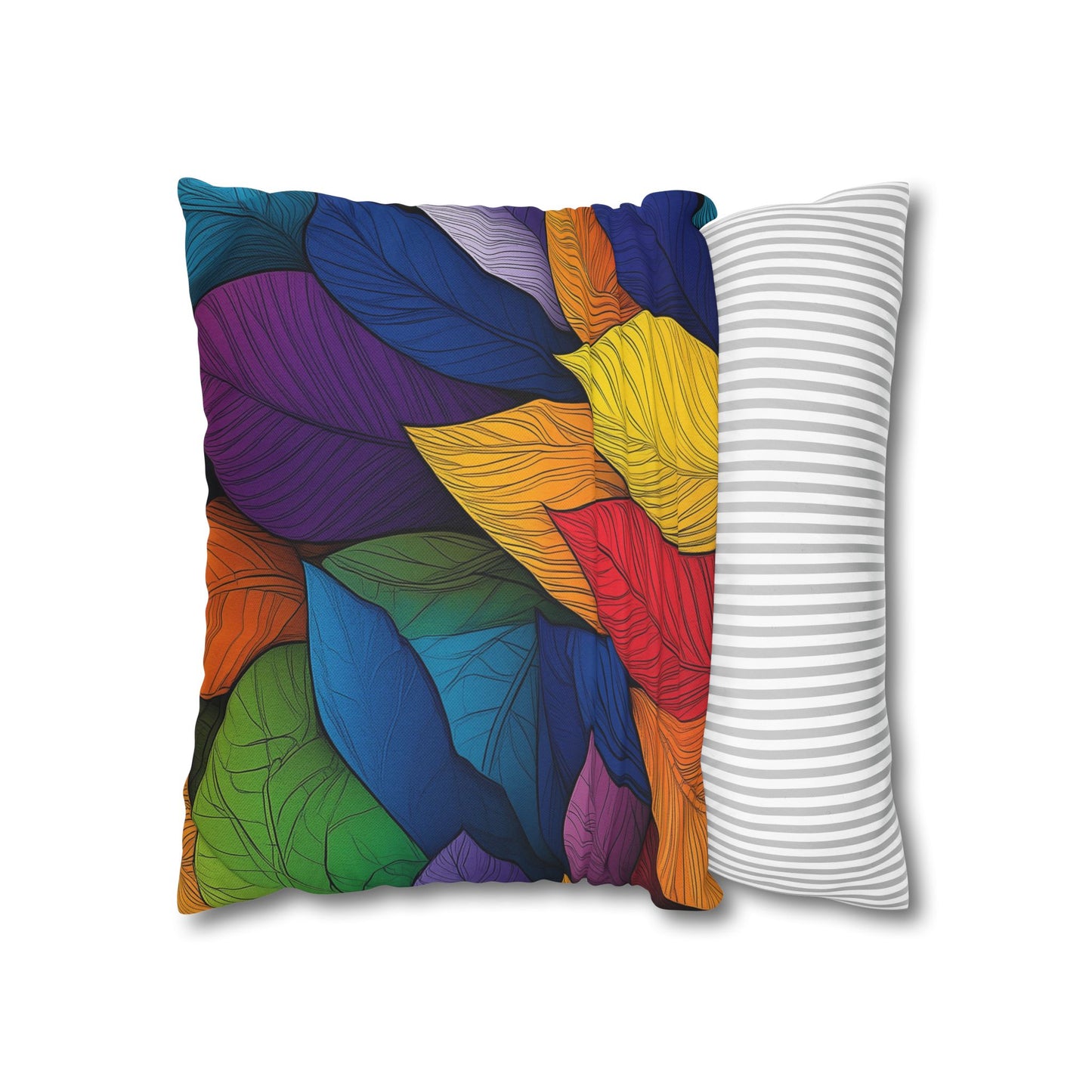 Vibrant Foliage- Square Polyester Pillowcase