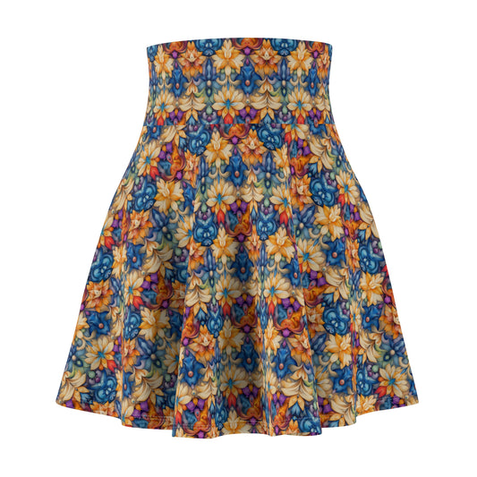 Abstract Garden Dreams - Skater Skirt
