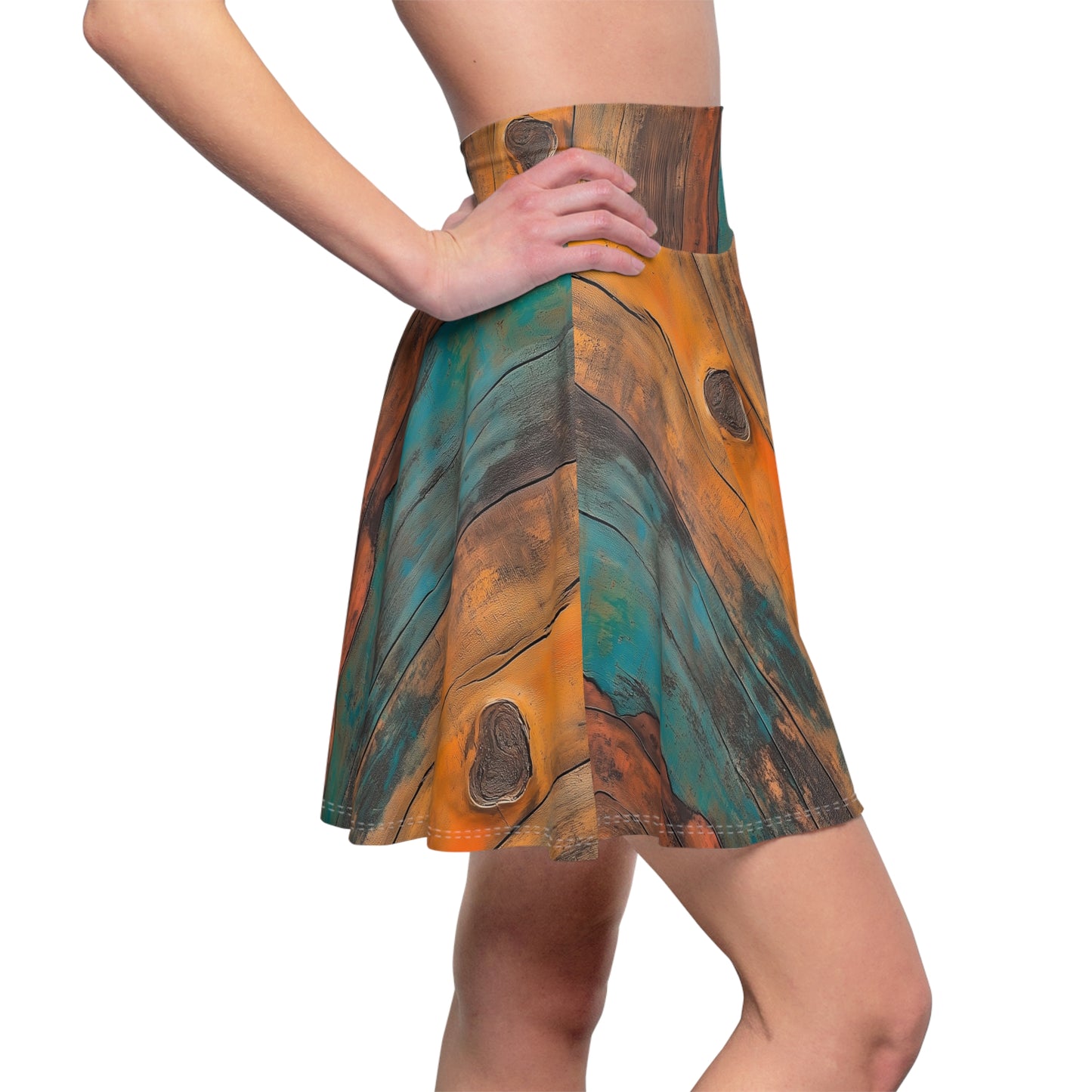 Weathered Wood Palette Skater Skirt