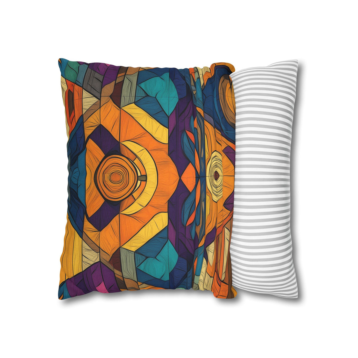 Vibrant Mandala- Square Polyester Pillowcase