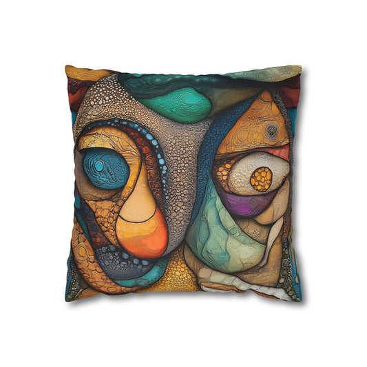 Swirling Depths - Square Polyester Pillowcase