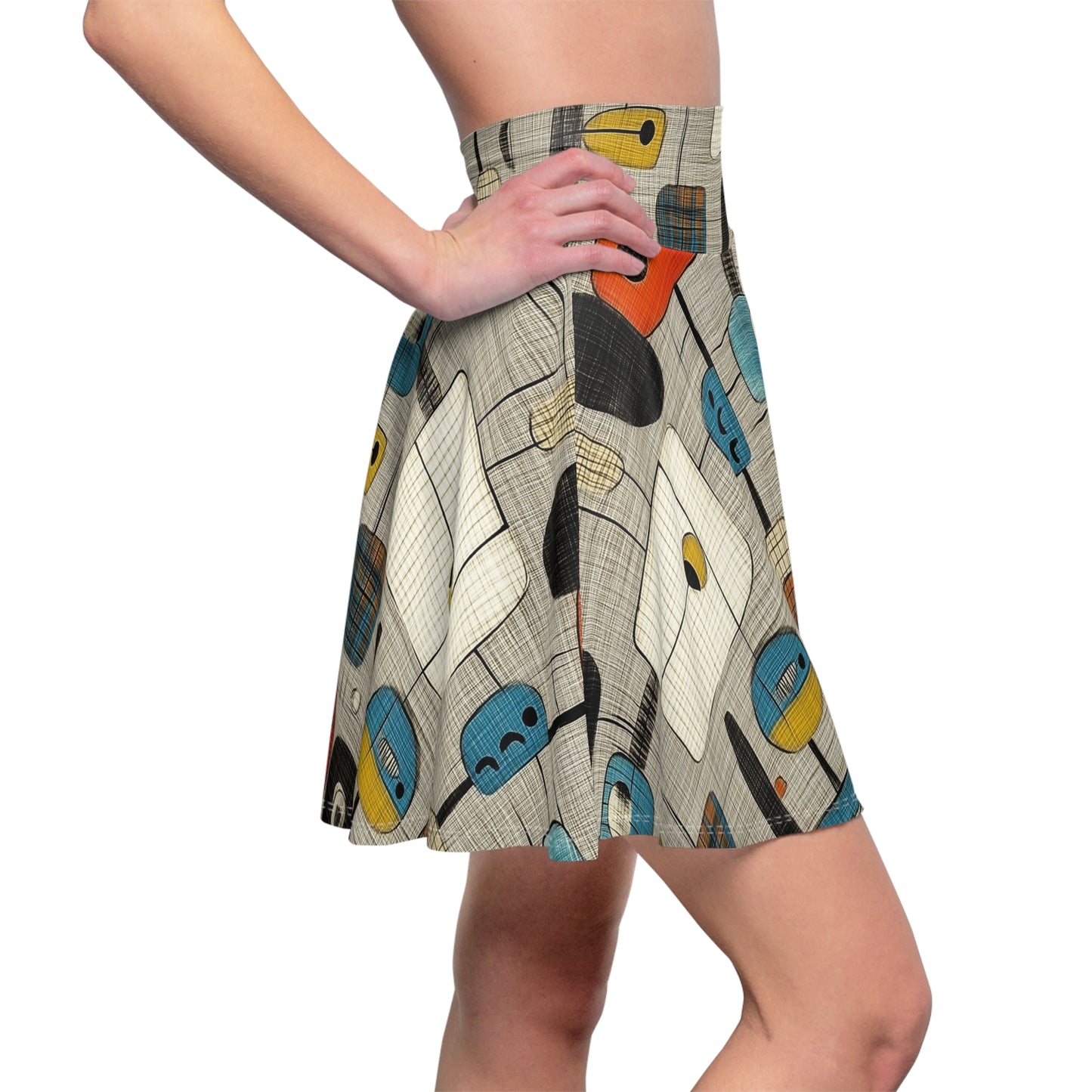Abstract Nostalgia Skater Skirt