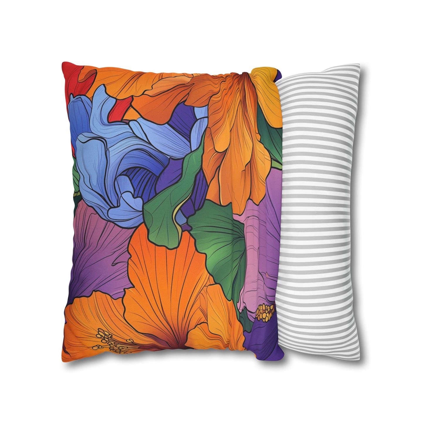 Tropical Kaleidoscope- Square Polyester Pillowcase